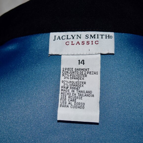 Jaclyn Smith Blue Faux Suede Zip-Up Blazer Jacket Size 14 - Picture 5 of 5